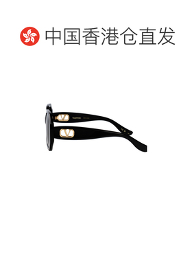 香港直邮valentino 华伦天奴 女士 全黑灰色醋纤太阳眼镜 VG0003S
