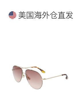 自营Victoria Beckham Metal Women's Sunglasses - gold 美国奥