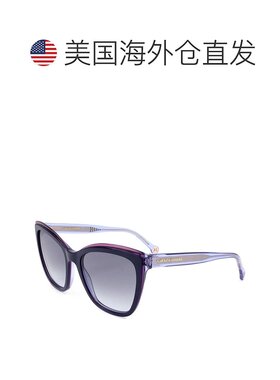 自营Carolina Herrera女式55毫米灰色太阳镜-蓝色 美国奥莱直发