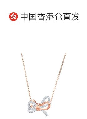 SWAROVSKI施华洛世奇蝴蝶结Y形项链设计精美SWAR5440636玫瑰水晶