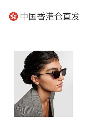 1h可退 香港直邮潮奢 Fendi 芬迪 女士 猫眼太阳眼镜 grey灰色 舒