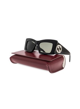 GUCCI 女士太阳镜 819535J07401012 SS2025 黑色 Sunglasses