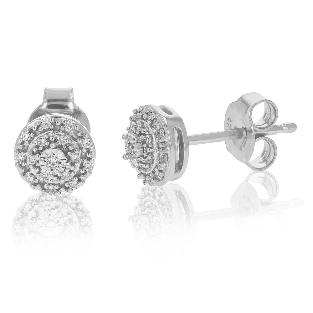 vir jewelsRound 1/10 cttw Round Lab Grown Diamond Stud Earri - 图2