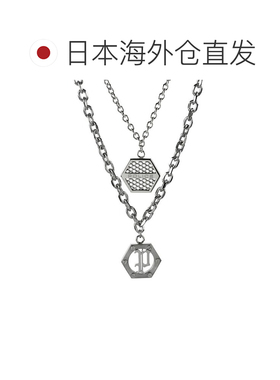 日本直邮POLICE 男士项链DUALITY 双股六边形设计GN0085302银色配
