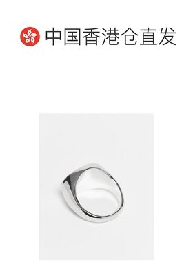 1h可退 香港直邮潮奢 ASOS 男士 signet 设计蓝绿色半宝石椭圆形(