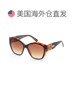 自营Longchamp Women's 57 mm Brown Sunglasses - black havana