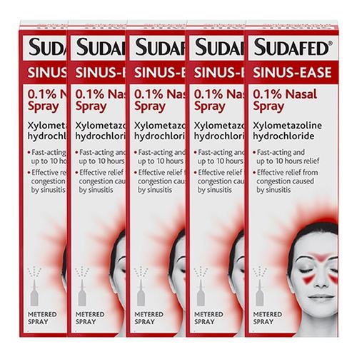 欧洲直邮英国药房Sudafed舒缓洗鼻剂快速缓解鼻窦炎感冒鼻塞5瓶 - 图0