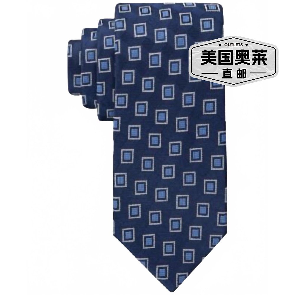 自营tommy hilfigerMen's Retro Square Tie In Navy/white - nav - 图0