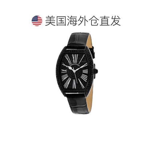 自营Christian Van Sant Women's Chic Black Tonneau 36mm - bla - 图1