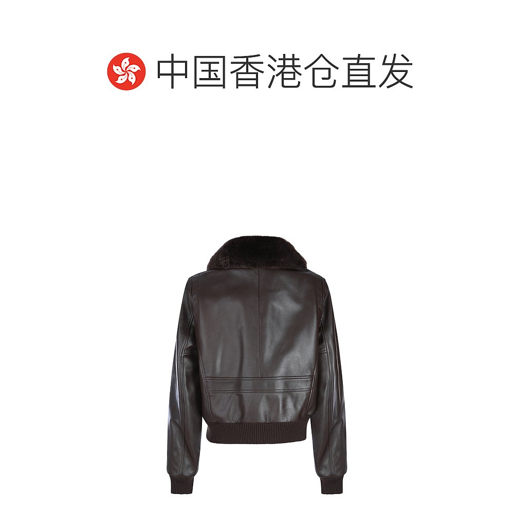 香港直邮CELINE 女士夹克 RV0Q6599E18DK AW2025 深棕色 - 图1