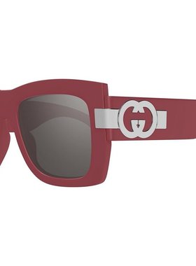 Gucci 古驰 女士 几何框太阳镜 GG1688S red红色 舒适时尚