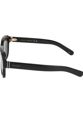 GUCCI 男士太阳镜 GG1508S001 SS2024 黑色 几何框太阳镜