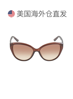 美国直邮自营Calvin Klein Brown Gradient Cat Eye Ladies Sung