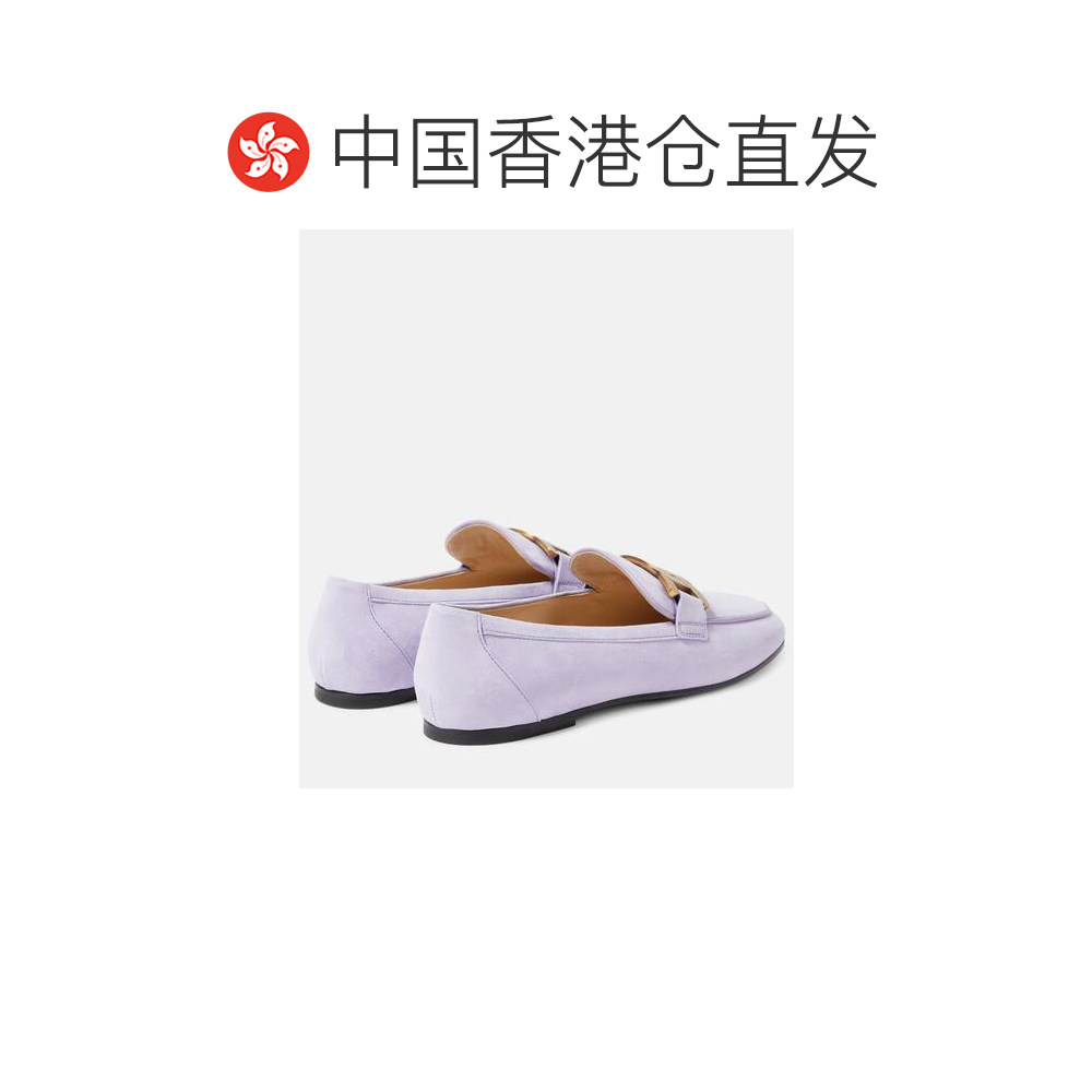 1h可退 香港直邮TOD'S 托德斯 女士 Kate 绒面革乐福鞋 purple紫,淘宝优惠券,粉丝福利购,淘宝优惠卷