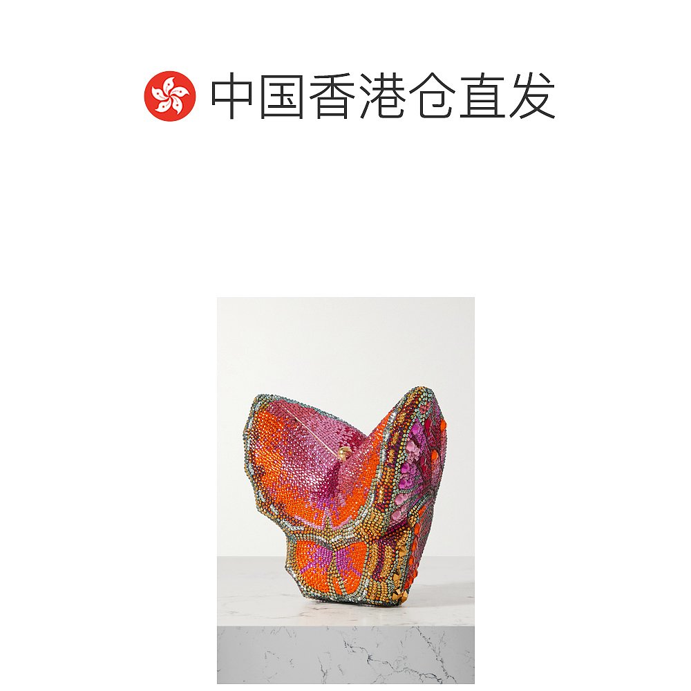 香港直邮潮奢 Judith Leiber 女士 Butterfly Fireclipper crysta - 图1