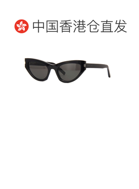 1h可退 香港直邮Saint Laurent 黑色徽标太阳镜 SL215GRACE