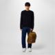 Prada Men's Knitted Pullover Blue Comfortable and Fashionable