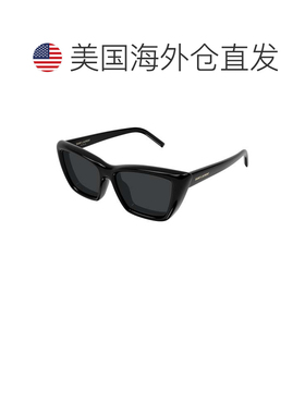 美国直邮自营saint laurentSl 276云母丰满光泽黑色金色徽标方形