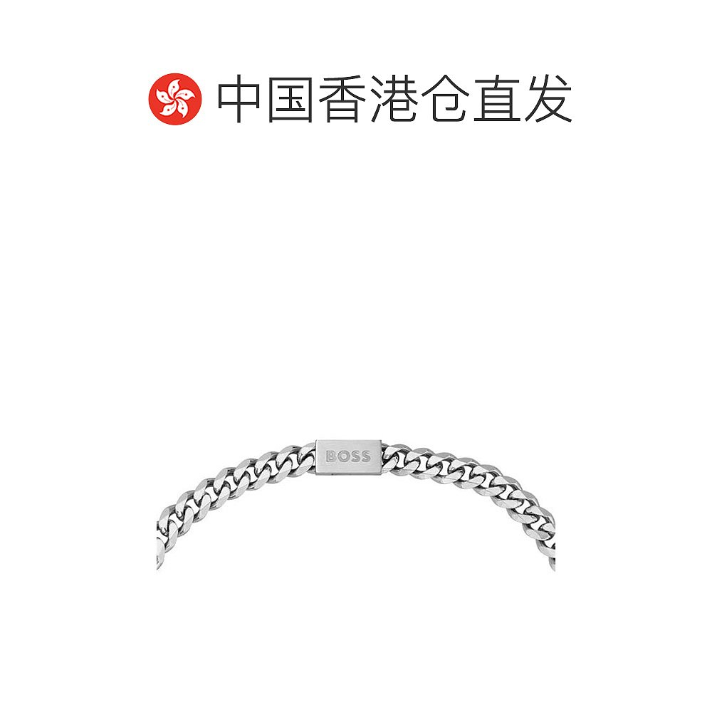 1h可退 香港直邮潮奢 BOSS 波士 男士 Gents Cuban for Him 链条 - 图1