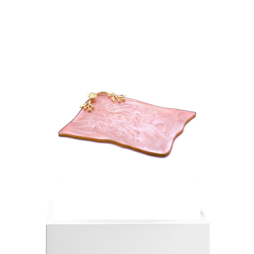 tiramisuDecorative Resin Cheese Platter- pink【美国奥莱】-图3