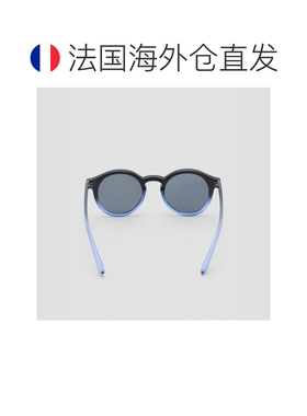 自营欧洲直邮Mango芒果 男士海军蓝半透明镜框太阳镜