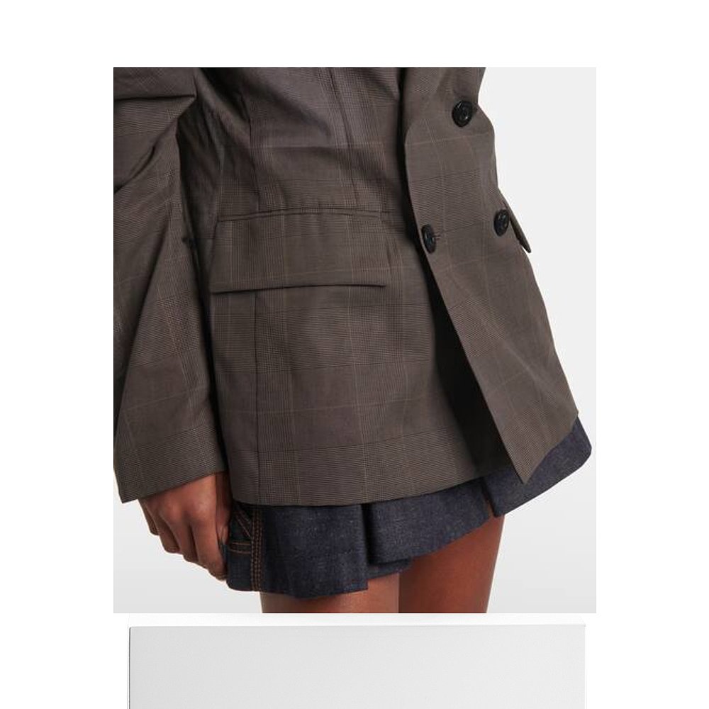 1h可退 潮奢 Sacai 女士 棉质薄纱西装外套 brown棕色 舒适时尚 - 图3