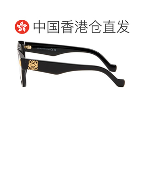香港直邮LOEWE 罗意威 女士 黑色 Anagram Logo Rectangle 眼镜 L