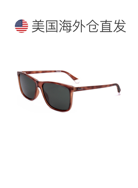 自营Polaroid Men's 58 mm Brown Sunglasses - light tortoise