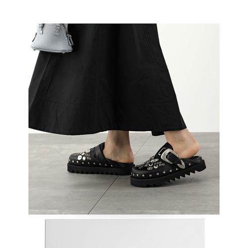 日本直邮 TOGA PULLA 孔眼金属鞋 AJ1058 女式皮革孔眼金属钉鞋鞋 - 图3