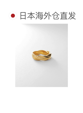 日本直邮COCOSHNIK 女士 镶金平织风银戒 指环 76761280999909