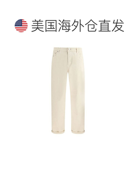 自营Brunello Cucinelli Cotton High-Waisted Men's Jean - whit