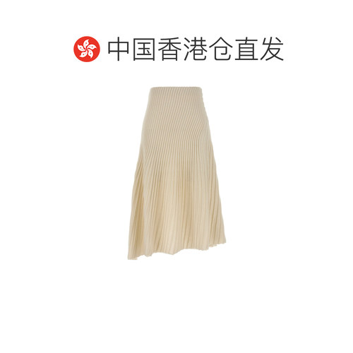 1h可退 香港直邮Alaia 松紧腰半身裙 AA9J2481K163Ca字裙 - 图1