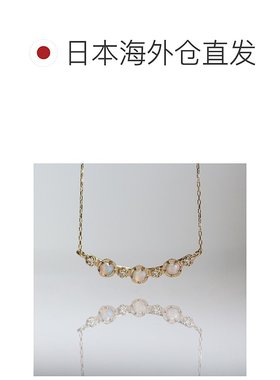 1h可退 日本直邮cui-cui 天然乳白光晕设计 10K黄金钻石吊坠项链