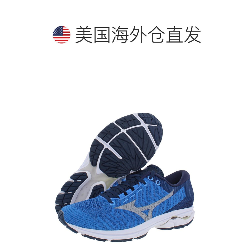 mizunoRider Waveknit 3 男士健身跑步鞋 - 风铃/蒸气蓝 【美国奥 - 图1