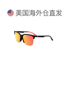 自营Under Armour Men's 57 mm Black Sunglasses - black red 美