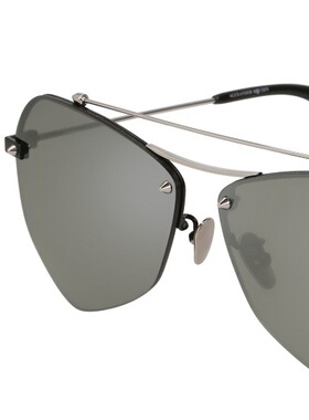 1h可退 ALEXANDER MCQUEEN 女士眼镜 AM0121SAMETAL2 AW2025