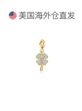自营Ross-Simons Diamond 4-Leaf Clover Charm in 18kt Gold Ove