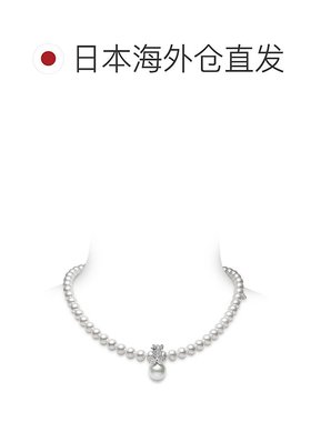 日潮跑腿Mikimoto御木本女士项链18K白金珍珠经典百搭气质蝴蝶