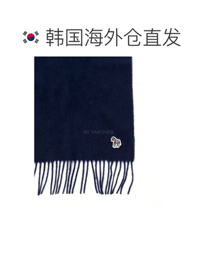 韩国直邮Paul Smith围巾男女同款深蓝色徽标柔软手感舒适休闲时尚
