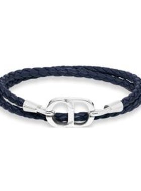 DIOR 男士手链手镯 B1973HOMLED322 SS2025 蓝色 徽标手链
