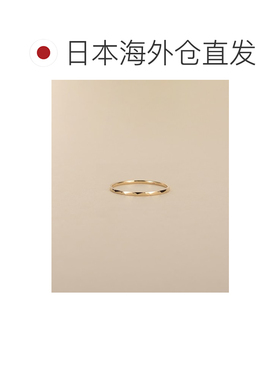 日本直邮COCOSHNIK 女士 K10黄金纤细戒指 斜面切割设计 76761303