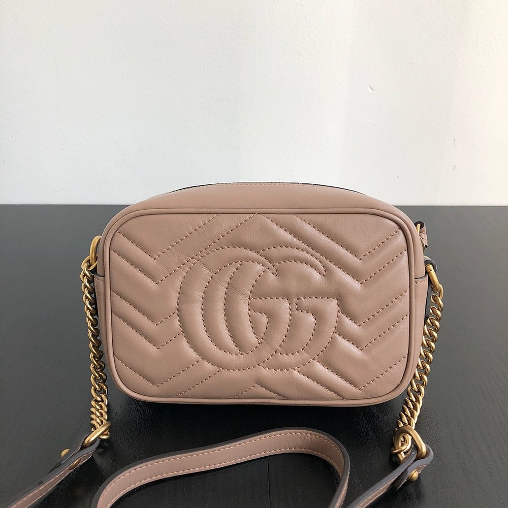 Gucci 古驰 女士 GG Marmont系列绗缝迷你手袋 448065DTD1T - 图3