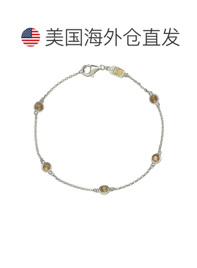 自营Suzy Levian 黄色蓝宝石 1 克拉纯银手链 - 黄色 美国奥莱直