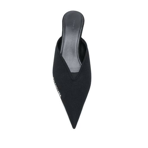 【99新未使用】香港直邮Balenciaga 黑色尖头穆勒【付后1h可退】 - 图2