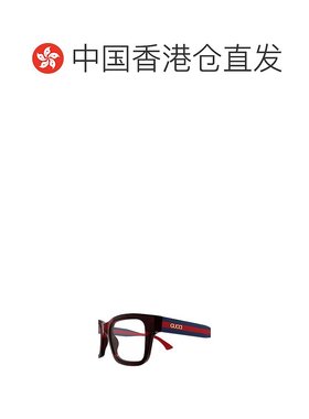 香港直邮GUCCI 男士眼镜 GG1865O006 SS2025 红色 方框平光镜