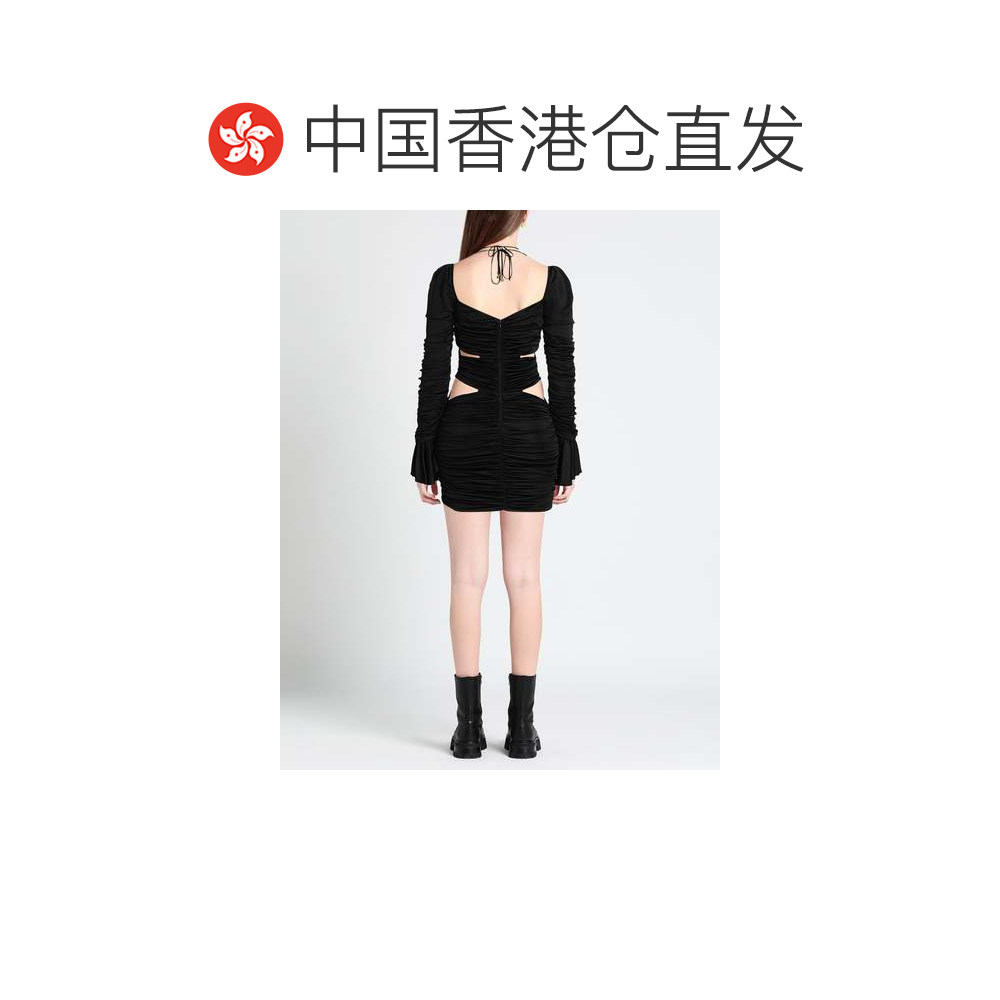 1h可退 香港直邮Blumarine 蓝色情人 女士 短款连衣裙 black黑色,淘宝优惠券,粉丝福利购,淘宝优惠卷