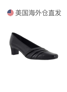 自营Easy Street Entice Pumps Women's Black Leather Square To