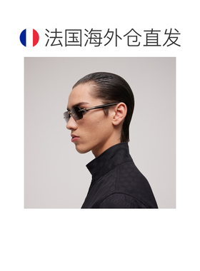 自营欧洲直邮GUCCI古驰 男女同款金属GG珐琅矩形太阳镜眼镜