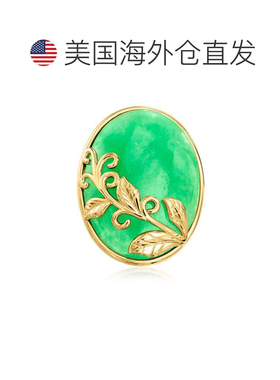 自营Ross-Simons Jade Vine Ring in 18kt Gold Over Sterling -