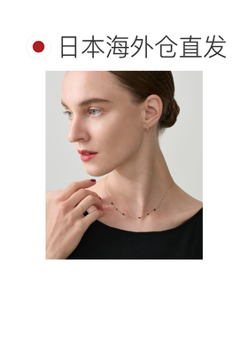 日本直邮agete 阿卡朵 女士 K10黑尖晶石项链 102【付后1h可退】
